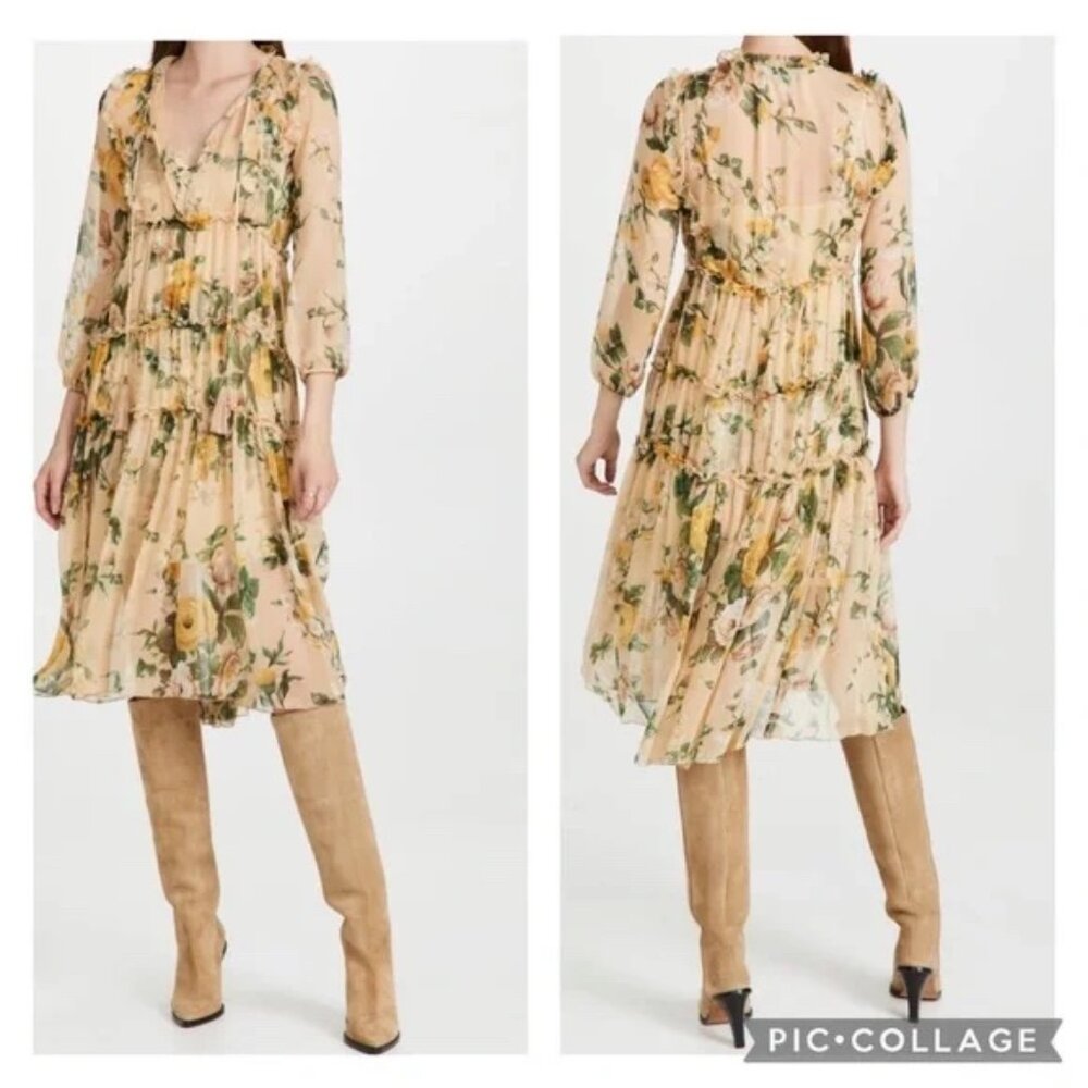 Anthropologie OPT Selena Lightweight Floral Dress